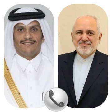 گفتگوی تلفنی وزیران خارجه ایران و قطر