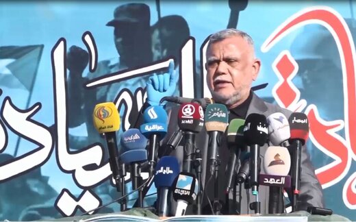 هادی العامری در مراسم سالگرد شهادت سردار سلیمانی برای آمریکا خط و نشان کشید