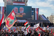 تصاویر | راهپیمایی بزرگ عراقی‌ها در سالگرد شهادت سردار سلیمانی