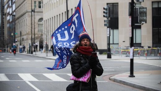 عکس‌های همسر ملی‌پوش اسبق  ایران از اعتراضات دیشب در واشنگتن دی سی