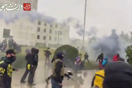 ببینید | ادامه درگیری و کتک ‌کاری‌های طرفداران ترامپ و بایدن