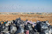 اعتراض مدنی شهروندان یک شهر با ریختن زباله مقابل فرمانداری