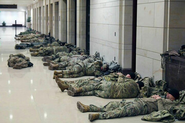 تصاویر | آماده‌باش گارد ملی برای مراسم تحلیف