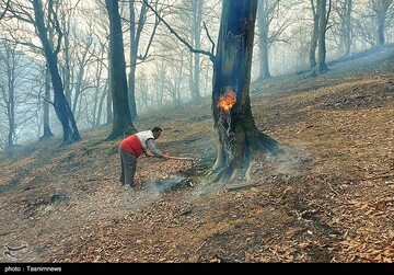 آتش سوزی در جنگلهای اشکورات گیلان