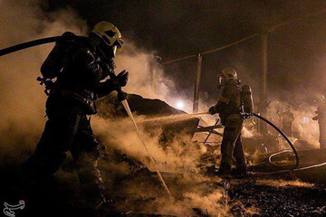 تصاویر | آتش‌سوزی گسترده روز گذشته در خیابان شوش