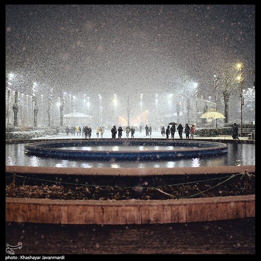 اولین برف زمستانی در رشت