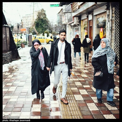 اولین برف زمستانی در رشت
