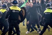 ببینید | درگیری پلیس و معترضان به محدودیت‌های کرونایی در هلند