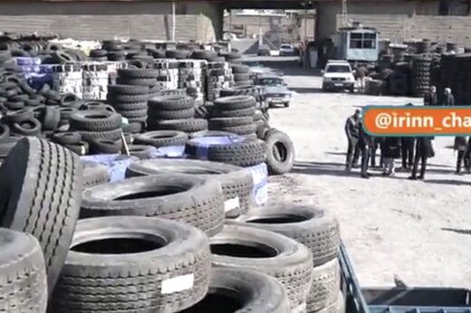 ببینید | کشف 240 هزار حلقه لاستیک در یک انبار غیرمجاز در تهران