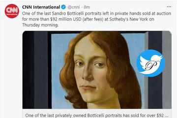 ببینید | فروش تابلوی ۵۰۰ ساله اثر بوتیچلی در کمتر از ۵ دقیقه با قیمت ۹۲ میلیون دلار 