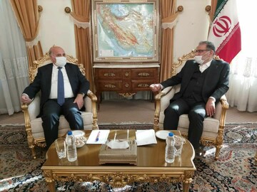 أمين المجلس الاعلى للأمن القومي الايراني يستقبل وزير الخارجية العراقي