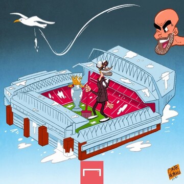 ببینید مرغ‌های دریایی با لیورپول چه کردند!