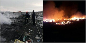 آتش سوزی انبار ضایعات پلاستیکی در همدان مهار شد