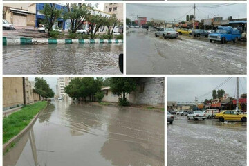 عکس | قاب‌هایی تامل‌برانگیز از آبگرفتی خیابان‌های اهواز