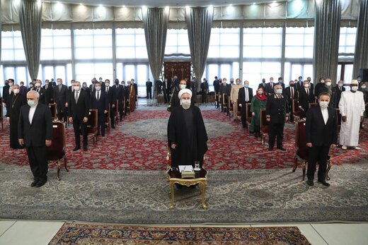 مراسم تبریک سفیران کشورها به رئیس جمهور به مناسبت سالگرد پیروزی انقلاب اسلامی