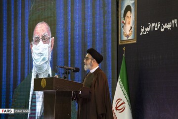ارتباط تصویری رهبر معظم انقلاب با مردم آذربایجان شرقی