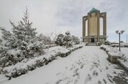 برف همدان را سفیدپوش کرد