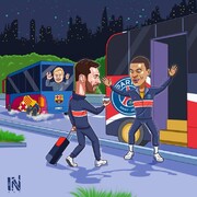 ببینید: مسی سوار اتوبوس پاریسی‌ها شد!