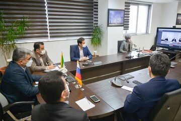 گفتگوی تصویری سرپرست سازمان منطقه آزاد انزلی با مدیر عامل منطقه ویژه لوتوس آستراخان 