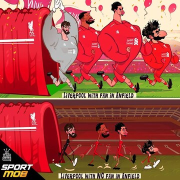 وضعیت لیورپول در ورزشگاه پُر و خالی رو ببینید!