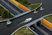 ببینید | پل آبی ولوومیر؛ شاهکار مهندسان هلندی