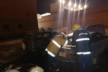 ببینید | قاب‌هایی از حمله راکتی سنگین به منطقه سبز عراق