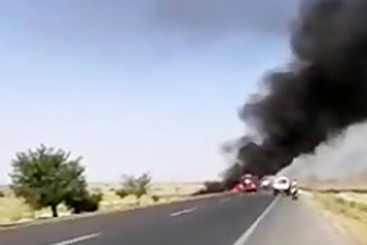 ببینید |انفجارهای هولناک قطار حامل محصولات نفتی پس از تصادف با کامیون