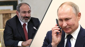 همزمان با تحولات ارمنستان پوتین با پاشینیان تماس گرفت