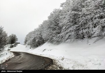طبیعت برفی مسیر سیاهکل به دیلمان