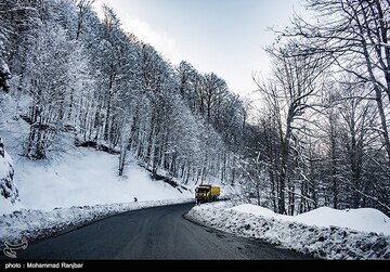 طبیعت برفی مسیر سیاهکل به دیلمان