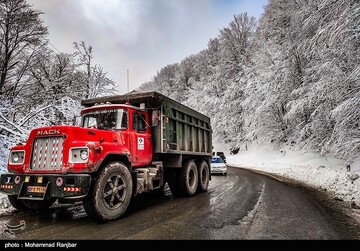 طبیعت برفی مسیر سیاهکل به دیلمان