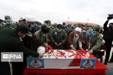 مراسم استقبال از پیکر مطهر خلبان شهید «بیرجند بیک محمدی»
