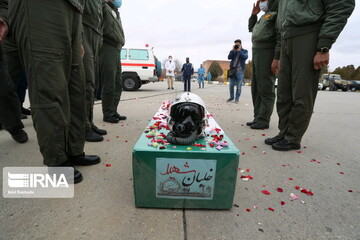 مراسم استقبال از پیکر مطهر خلبان شهید «بیرجند بیک محمدی»