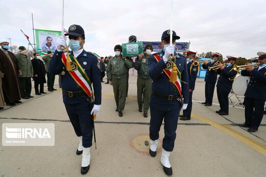 مراسم استقبال از پیکر مطهر خلبان شهید «بیرجند بیک محمدی»