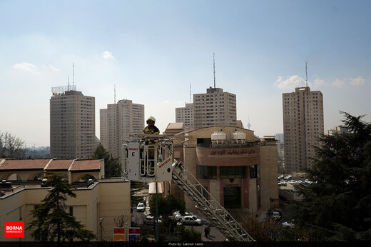 مانور آتش‌نشانی در تهران