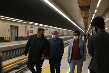 آیین افتتاح ایستگاه‌های مترو قیام و دولاب در تهران