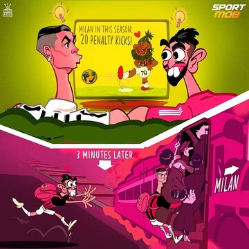 ببینید: رونالدو و رقیبش دنبال اتوبوس میلان!