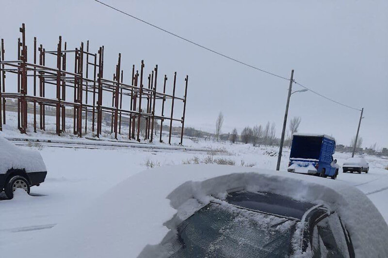 عکس | میزان بارش برف در آذربایجان شرقی