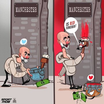 ببینید گواردیولا هم دست به رنگ شد!