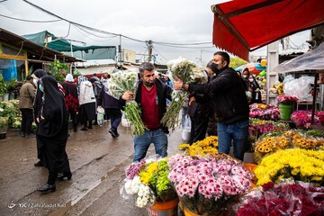بازار گل در آستانه ی سال نو