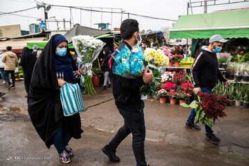بازار گل در آستانه ی سال نو