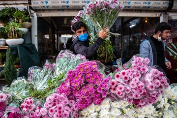 بازار گل در آستانه ی سال نو