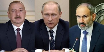 پوتین با رهبران جمهوری‌آذربایجان و ارمنستان درباره قره باغ گفتگو کرد