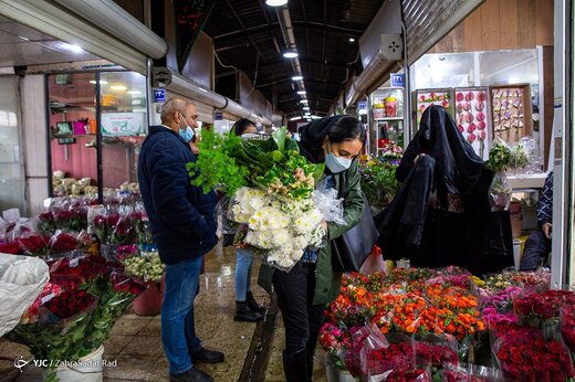 بازار گل در آستانه ی سال نو