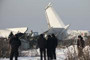 ببینید | سقوط هواپیمای ترابری نظامی قزاقستان