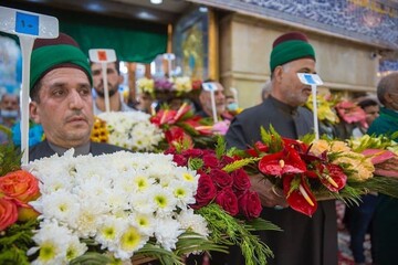گل‌آرایی حرم مطهر امام حسین(ع) در آستانه ورود به ماه شعبان المعظم