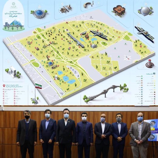 سامانه مجازی و نقشه گردشگری اراضی عباس آباد رونمایی شد
