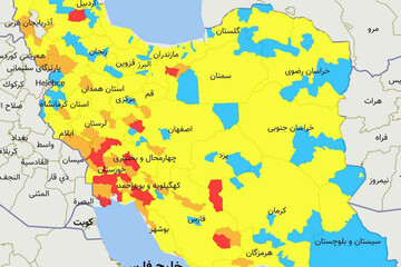 ببینید | رنگ‌بندی جدید شهرستان‌های کشور