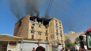 انفجار یک واحد مسکونی ۱۲ طبقه در کیان آباد اهواز