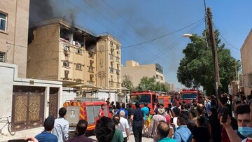 انفجار یک واحد مسکونی ۱۲ طبقه در کیان آباد اهواز